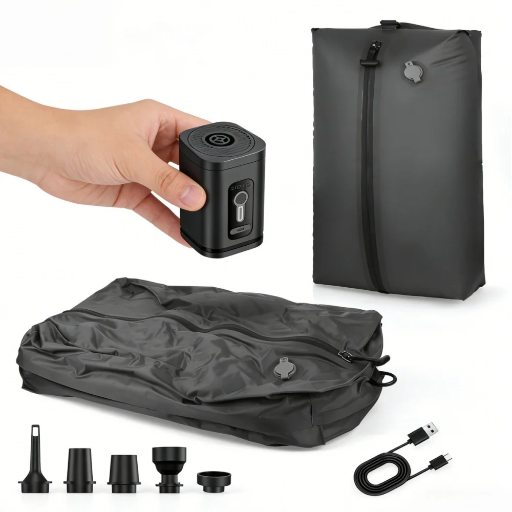 Travel Luggage Set - Kantong Penyimpanan Vakum Kompresi, Kubus Penghemat