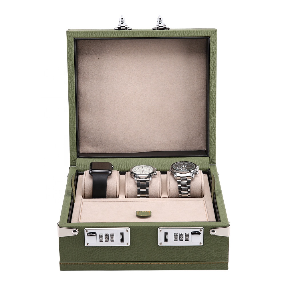 Leather Briefcase - Kotak Penyimpanan Premium untuk Jam Tangan,