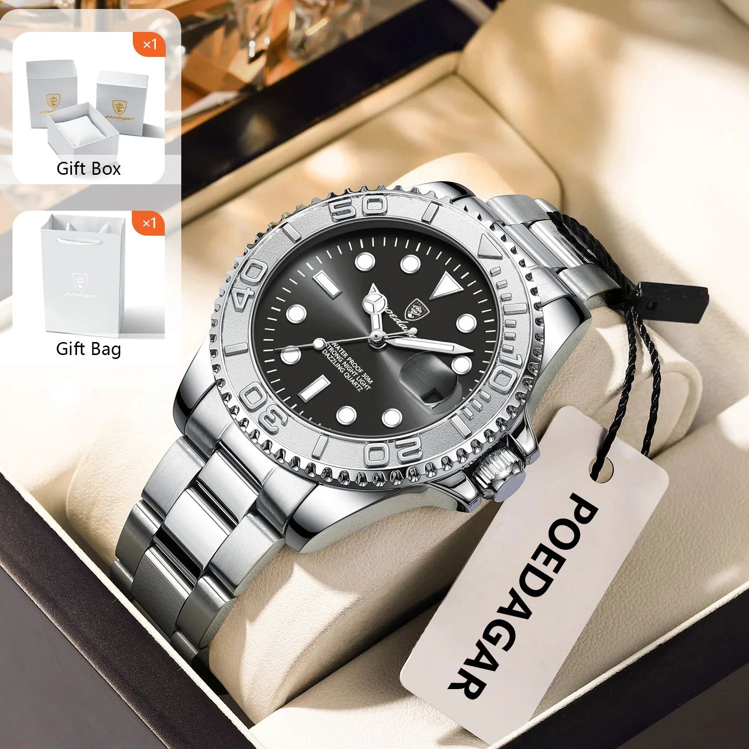 Luxury Watch Men - POEDAGAR Jam Tangan Pria Olahraga Trendi