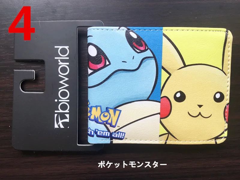 Leather Wallet Men - Dompet Seri Pikachu Kawaii yang Sedang