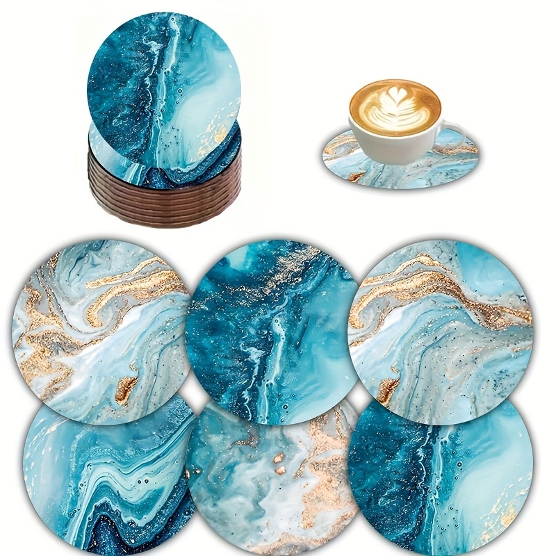 Marble Coaster Set - Set Tatakan Gelas & Alas Meja
