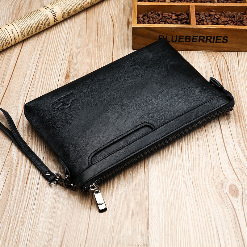 Leather Wallet Men - Tas Clutch Pria Desain Merek Premium