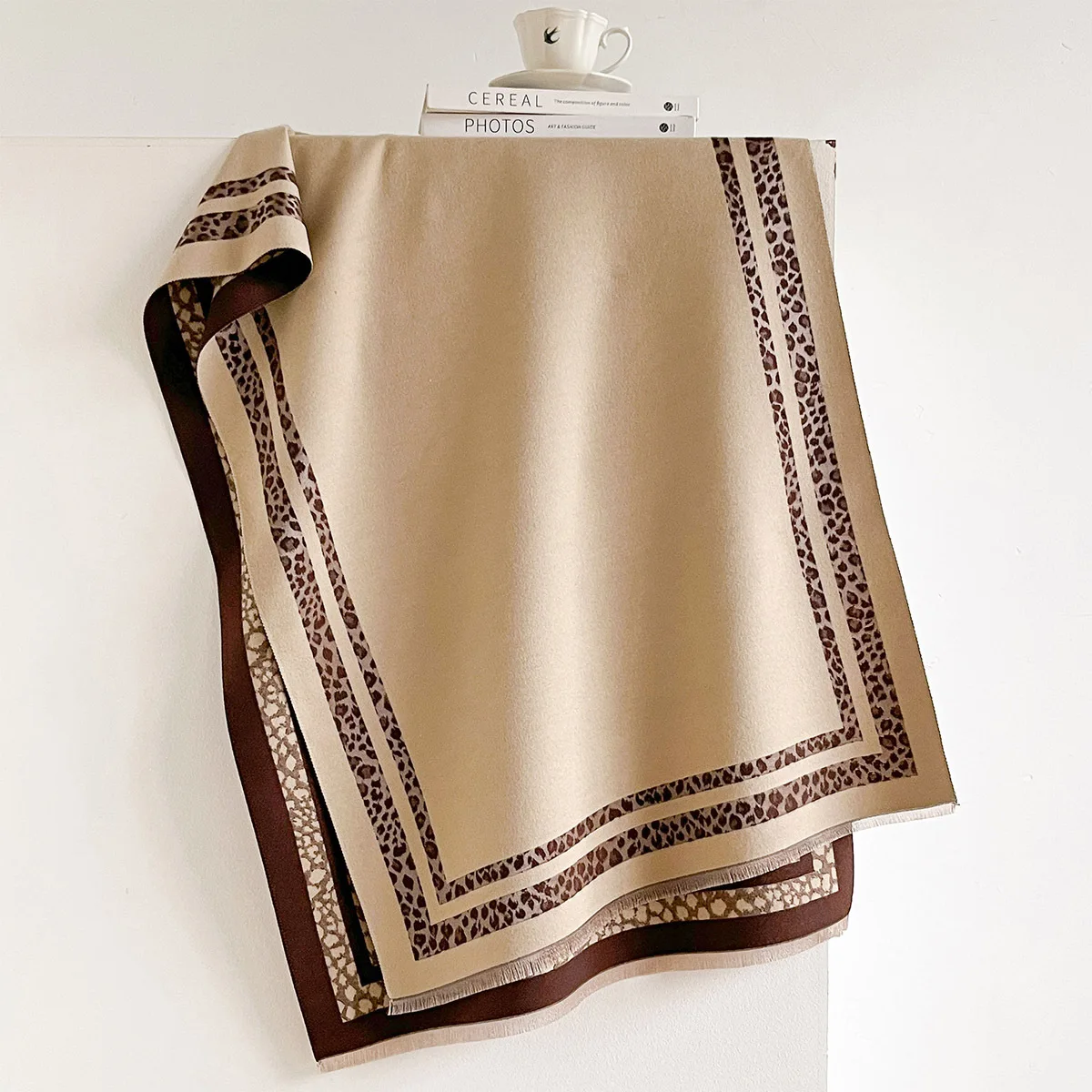 Selendang Tebal Berwarna Polos - Cashmere Scarf ulasan dan harga