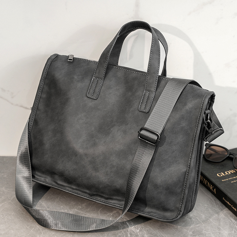 Tas Tangan Pria Bisnis Kasual  - Leather Briefcase ulasan dan harga