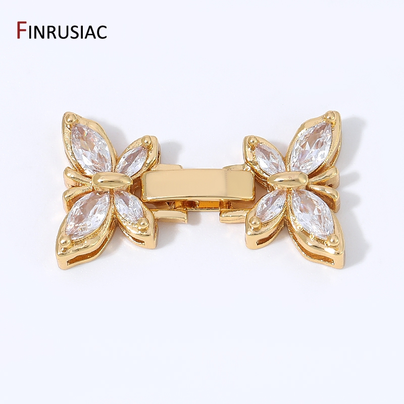 Kancing Kupu-kupu Zirkon Marqu - Gold Plated Jewelry ulasan dan harga