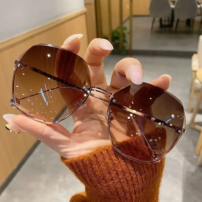 Kacamata Hitam Metal Poligonal - Designer Sunglasses ulasan dan harga