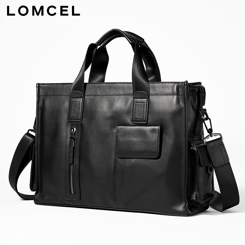 LOMCEL P116, tas tangan modis  - Leather Briefcase ulasan dan harga
