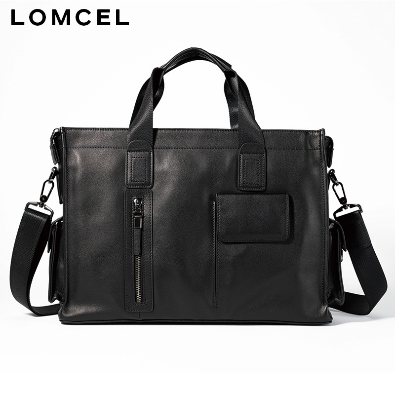 LOMCEL P116, tas tangan modis  - Leather Briefcase ulasan dan harga